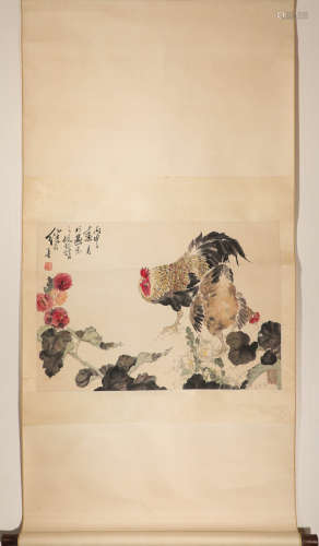 Vertical ink flowers painting by Jizhen Liu from ancient China中國水墨花卉畫
劉繼貞
紙本立軸