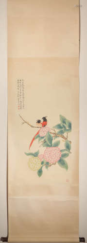 Vertical ink flowers painting by Zhizhen Xu from ancient China中國水墨花卉畫
餘致貞
紙本立軸