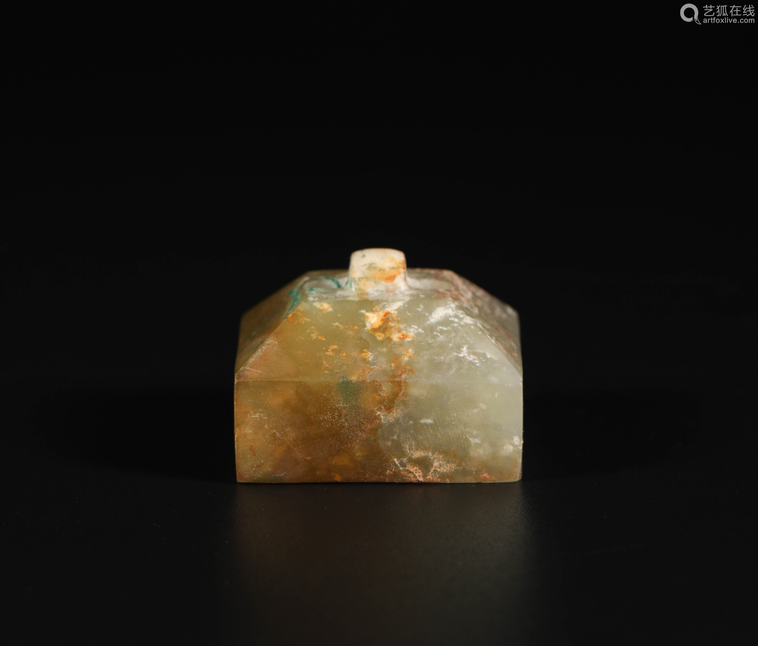 squarehetianjadesealsfromhan漢代和田玉四方印章