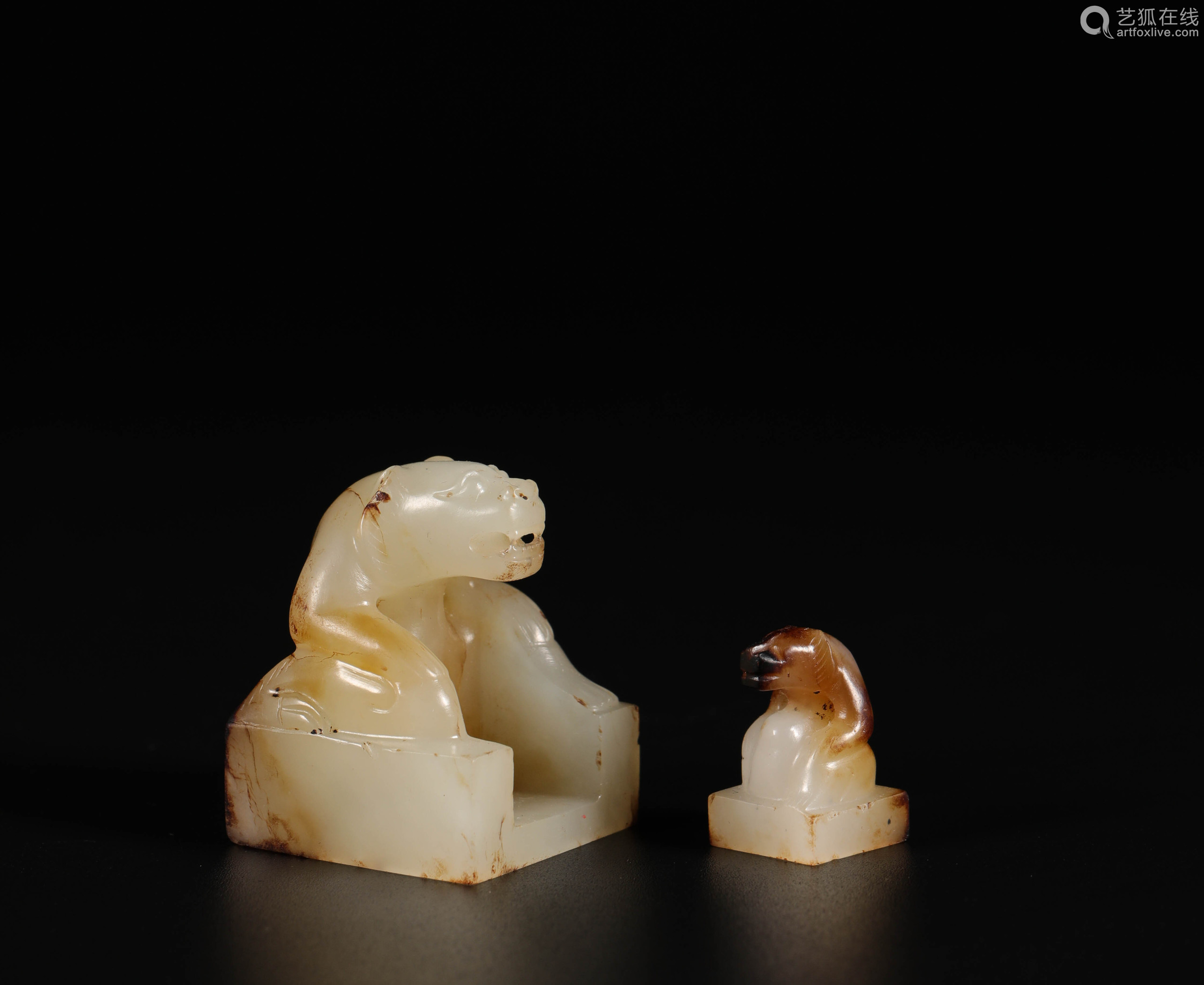 hetianjadesealinbearformfromhan汉代和田玉熊钮印章