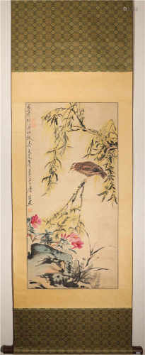 Vertical ink flowers painting by Yuan Tang from ancient China中國水墨花卉畫
唐雲
紙本立軸