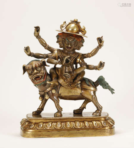 Qing Dynasty - Gilt Buddha Statue