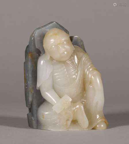 Qing Dynasty - Hetian Jade Arhat