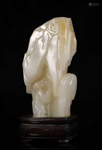 Qing Dynasty - Mountain Shape Hetian Jade Decoration