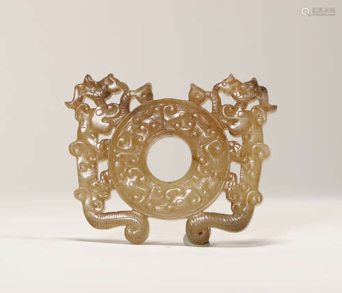 Warring State - Dragon and Phoenix Shape Jade Ornament