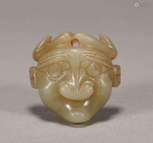 Shang Dynasty - Figure Head Shape Jade Ornament