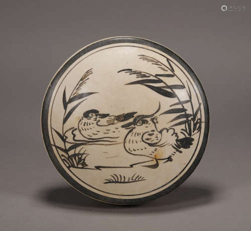 Song Dynasty - Cizhou Ware Round Powder Box