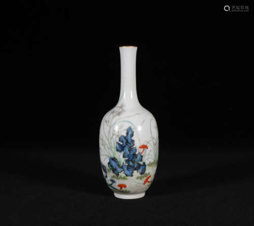 Famille Rose Vase Qianlong Style