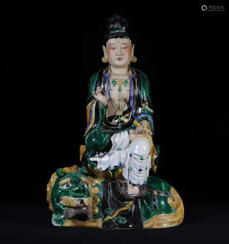 Famille Verte Seated Bodhisattva Kangxi Style