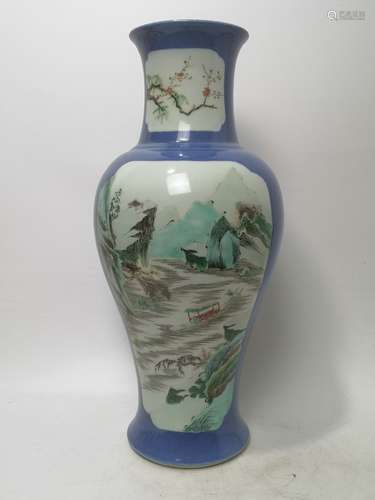 Famille Verte Landscape Vase Kangxi Style