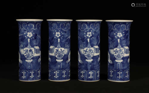 A Collection of Blue and White Vases Guangxu Style
