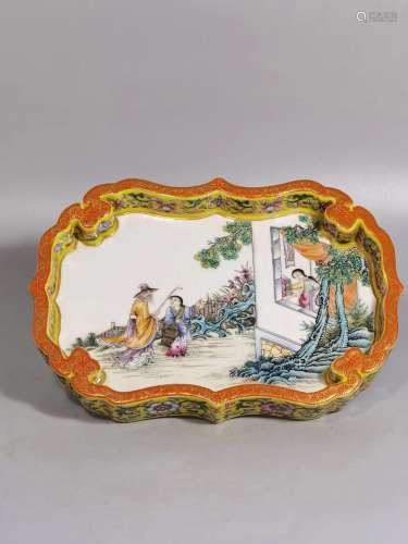 Famille Rose Figural Washer Qianlong Style