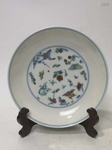 Doucai Plate Qianlong Style