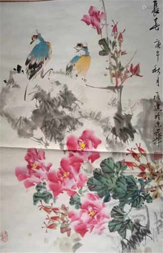 Chinese rose painting
