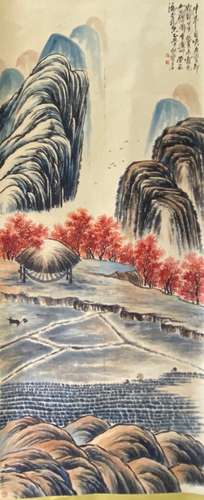 A Chinese landscape painting