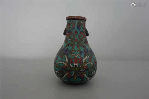 A bronze clossione vase