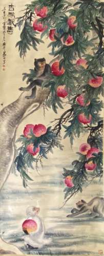 A Chinese monkey painting