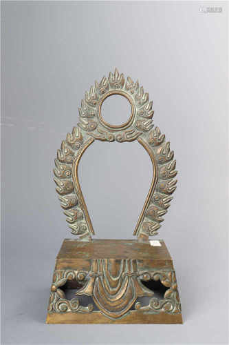 A bronze seated Buddha