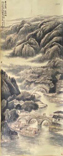 A Chinese landscape painting