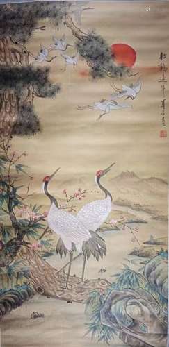 A Chinese crane painting