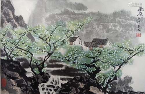 A Chinese landscape painting