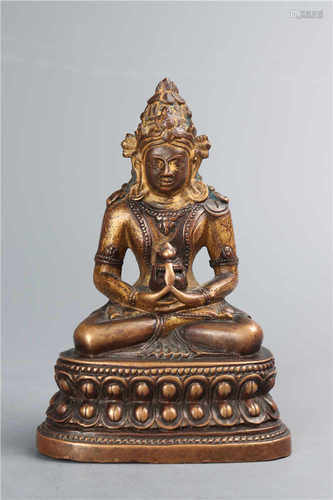 Gilded Bronze Buddha staute