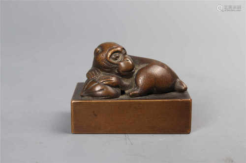 A bronze monkey