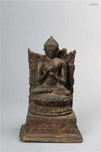 A bronze buddha statue