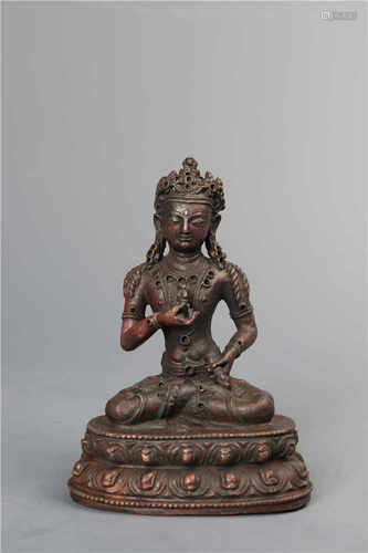 A bronze buddha statue