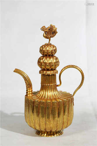 A gold vase