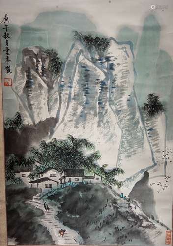 A Chinese moon painting