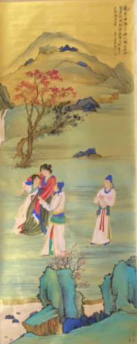 A Chinese court lady painting