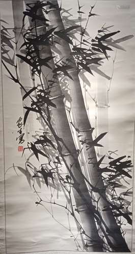 A Chinese bamboo painting