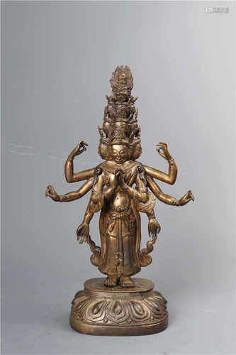 A bronze buddha statue