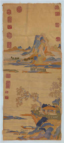 Kesi Embellished Landscape Cloth Qing Style