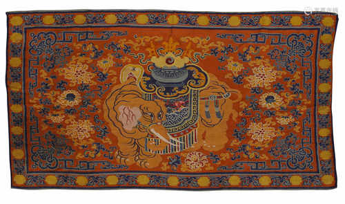 Kesi Elephant Hanging Pannel Qing Style