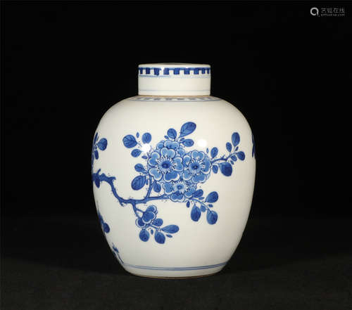 Blue and White Jar Kangxi Style