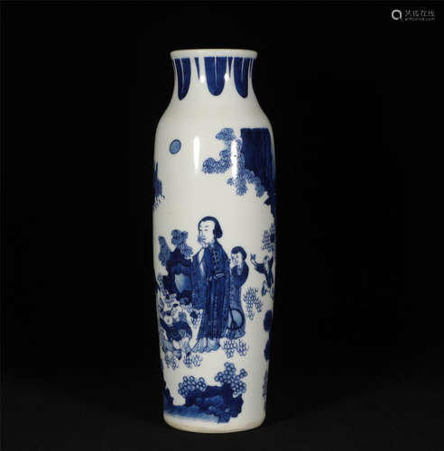 Blue and White Sleeve Vase Chongzhen Style