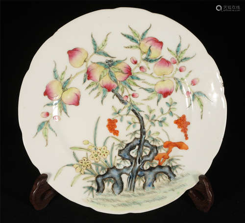 Famille Rose Plate Republic Period