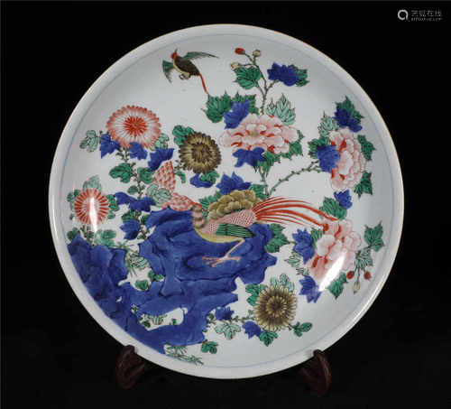 Famille Verte Plate Kangxi Style