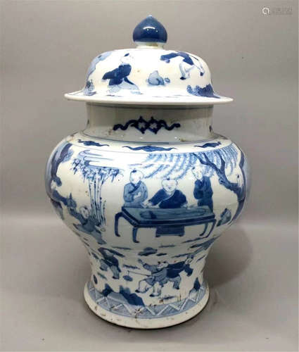 Blue and White  Garniture Kangxi Style