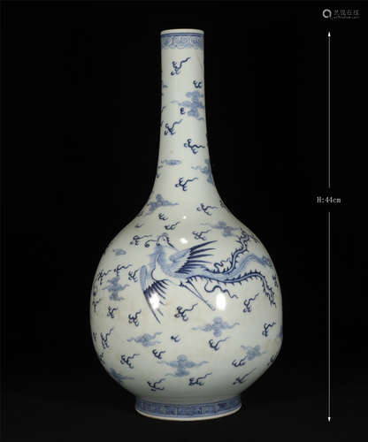 Blue and White Vase Yongzheng Style