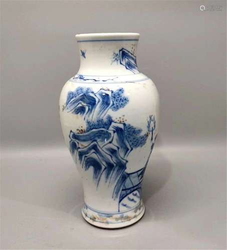 Blue and White Sleeve Vase Kangxi Style