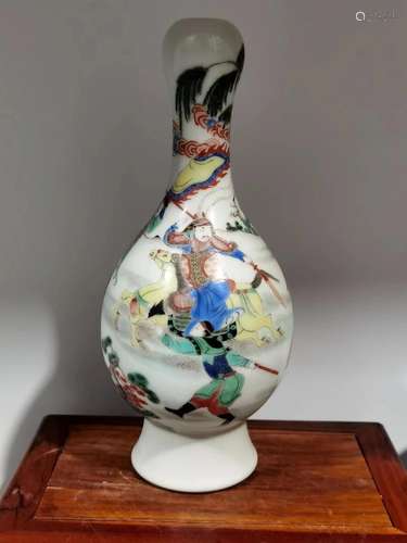 Famille Verte Garlic Head Vase Kangxi Style