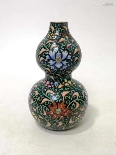 Famille Rose Double Gourds Vase Yongzheng Style