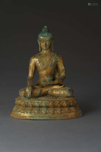 Copper and Golden Sakyamuni Statue from Ming