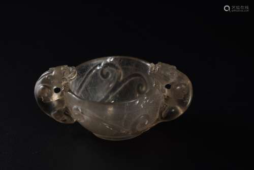 Tiger Grain Crystal Cup from Yuan