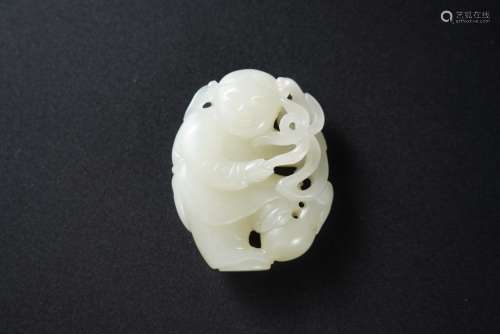 Jade Ornament in Human form from Ming