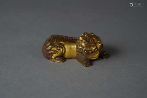 Copper and Golden Beast from Qing