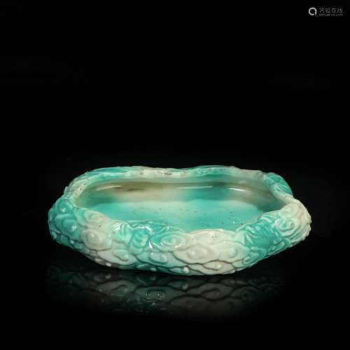 Tophus Green Glazed Washer from Qing